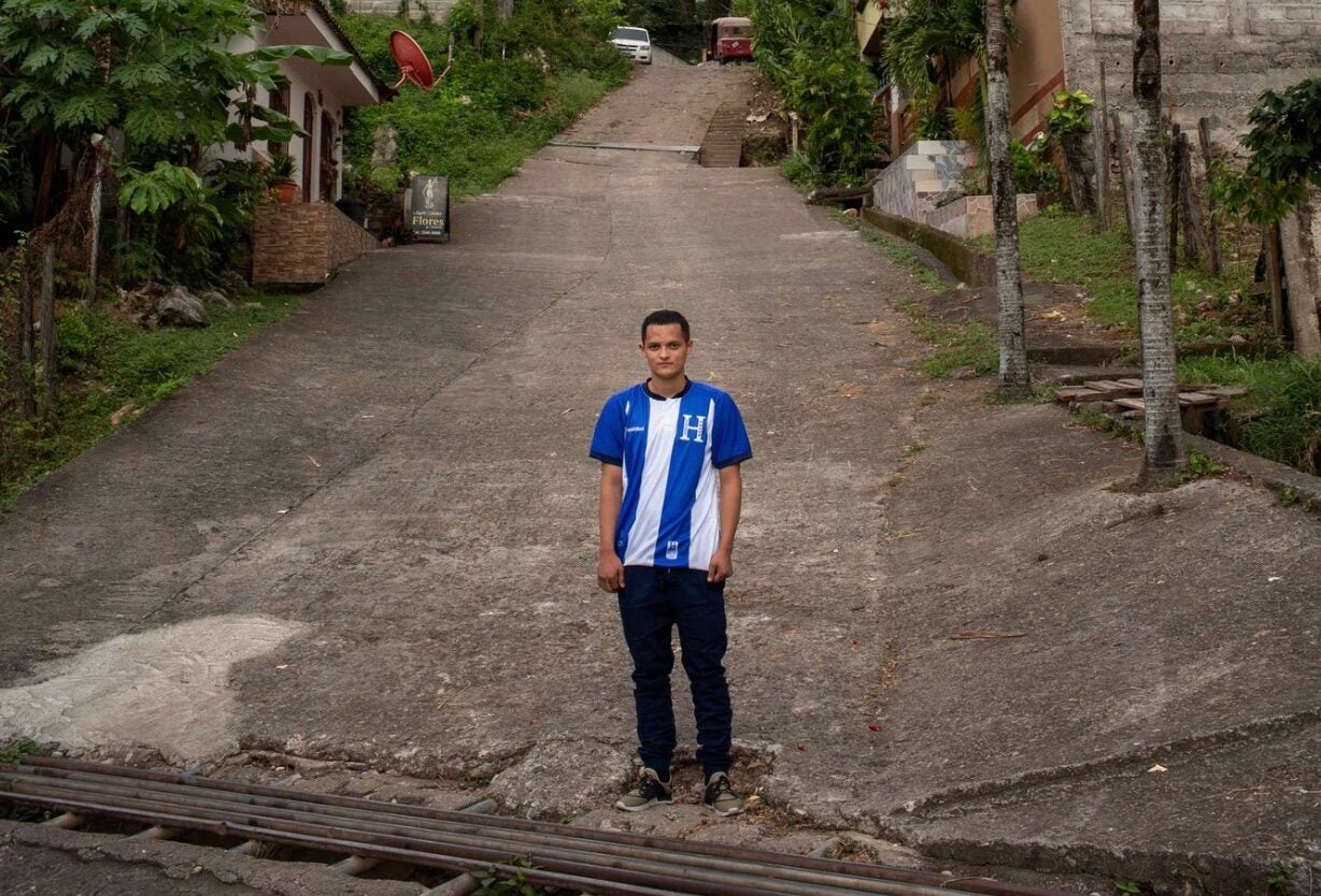 This photo taken by Natalie Keyssar of the New York Times, shows Alex, a Huntington High School student who was deported back to Honduras. 