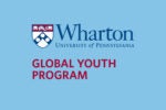 Logo of Wharton School, University of Pennsylvania, with the text "Global Youth Program" on a light blue background.