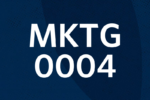 A dark blue background with the text "MKTG 0004" in bold white letters.