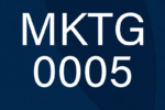 The image features the text "MKTG 0005" in white on a blue background with abstract patterns.